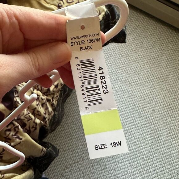 NWT R&M Richards Women's One Piece Long Missy Cold Shoulder Gown Size 18W - Picture 4 of 4